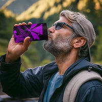 Kakau Polynesian Tribal Hawaiian Turtle 4 in 1 Can Cooler Tumbler with Kanaka Maoli Purple LT9 - Polynesian Pride