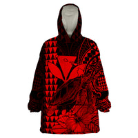 Hawaii Sea Turtle Blanket Polynesia Kakau with Kanaka Maoli Red LT9 - Polynesian Pride