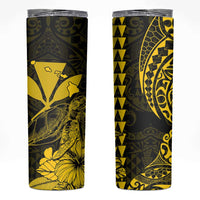 Kakau Polynesian Tribal Hawaiian Turtle Skinny Tumbler with Kanaka Maoli Yellow LT9 Yellow - Polynesian Pride