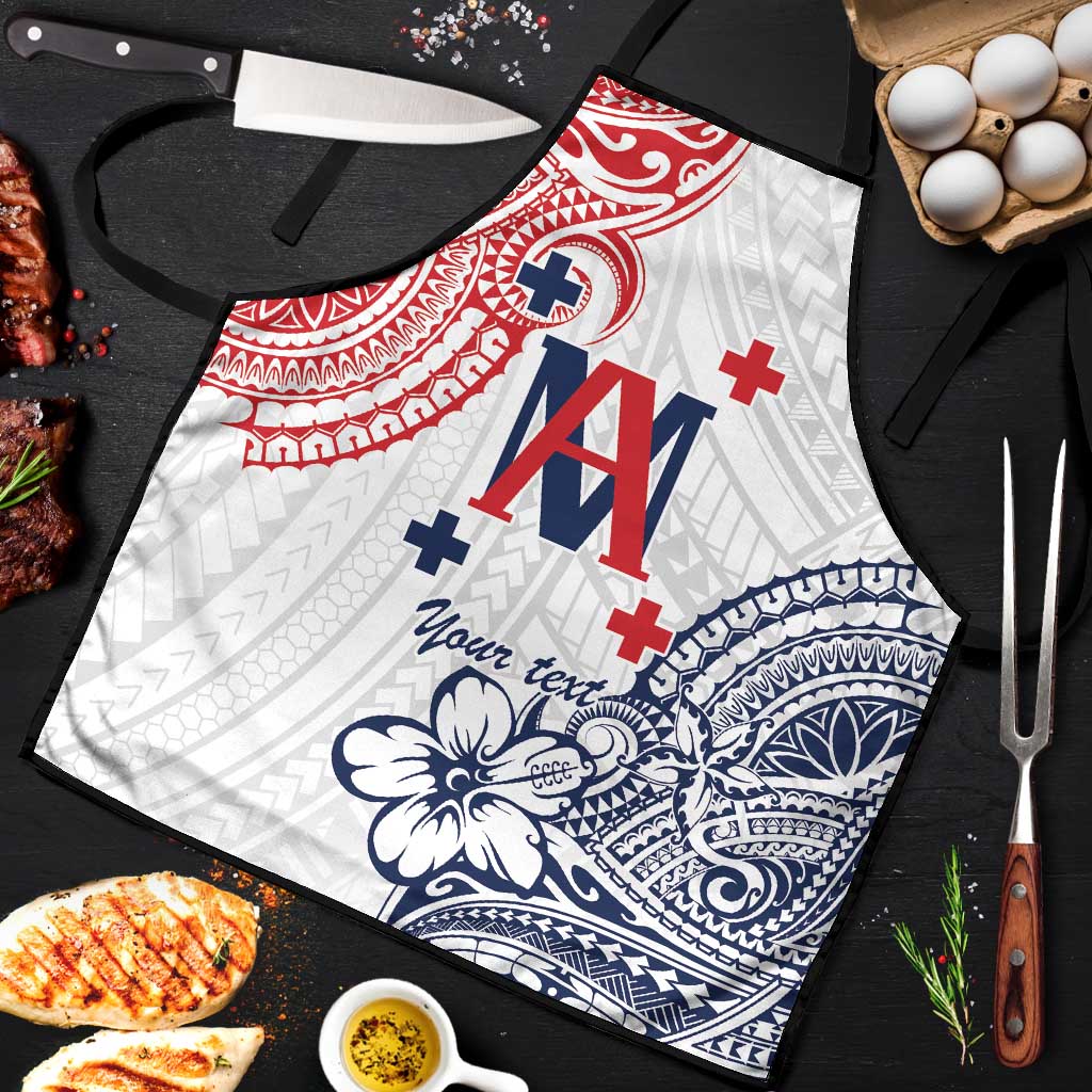 Kingdom of Uvea 1842-1860 Personalized Apron Wallis and Futuna Polynesian Tribal Pattern LT9 White - Polynesian Pride