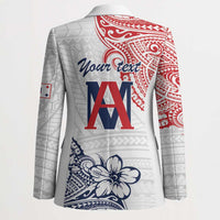 Kingdom of Uvea 1842-1860 Personalized Blazer Wallis and Futuna Polynesian Tribal Pattern LT9 - Polynesian Pride