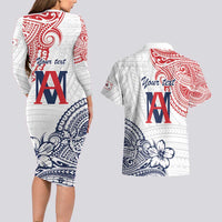 Kingdom of Uvea 1842-1860 Personalized Couples Matching Long Sleeve Bodycon Dress and Hawaiian Shirt Wallis and Futuna Polynesian Tribal Pattern LT9 - Polynesian Pride