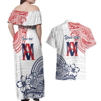 Kingdom of Uvea 1842-1860 Personalized Couples Matching Off Shoulder Maxi Dress and Hawaiian Shirt Wallis and Futuna Polynesian Tribal Pattern LT9 - Polynesian Pride