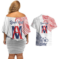 Kingdom of Uvea 1842-1860 Personalized Couples Matching Off Shoulder Short Dress and Hawaiian Shirt Wallis and Futuna Polynesian Tribal Pattern LT9 - Polynesian Pride