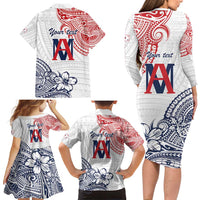 Kingdom of Uvea 1842-1860 Personalized Family Matching Long Sleeve Bodycon Dress and Hawaiian Shirt Wallis and Futuna Polynesian Tribal Pattern LT9 - Polynesian Pride