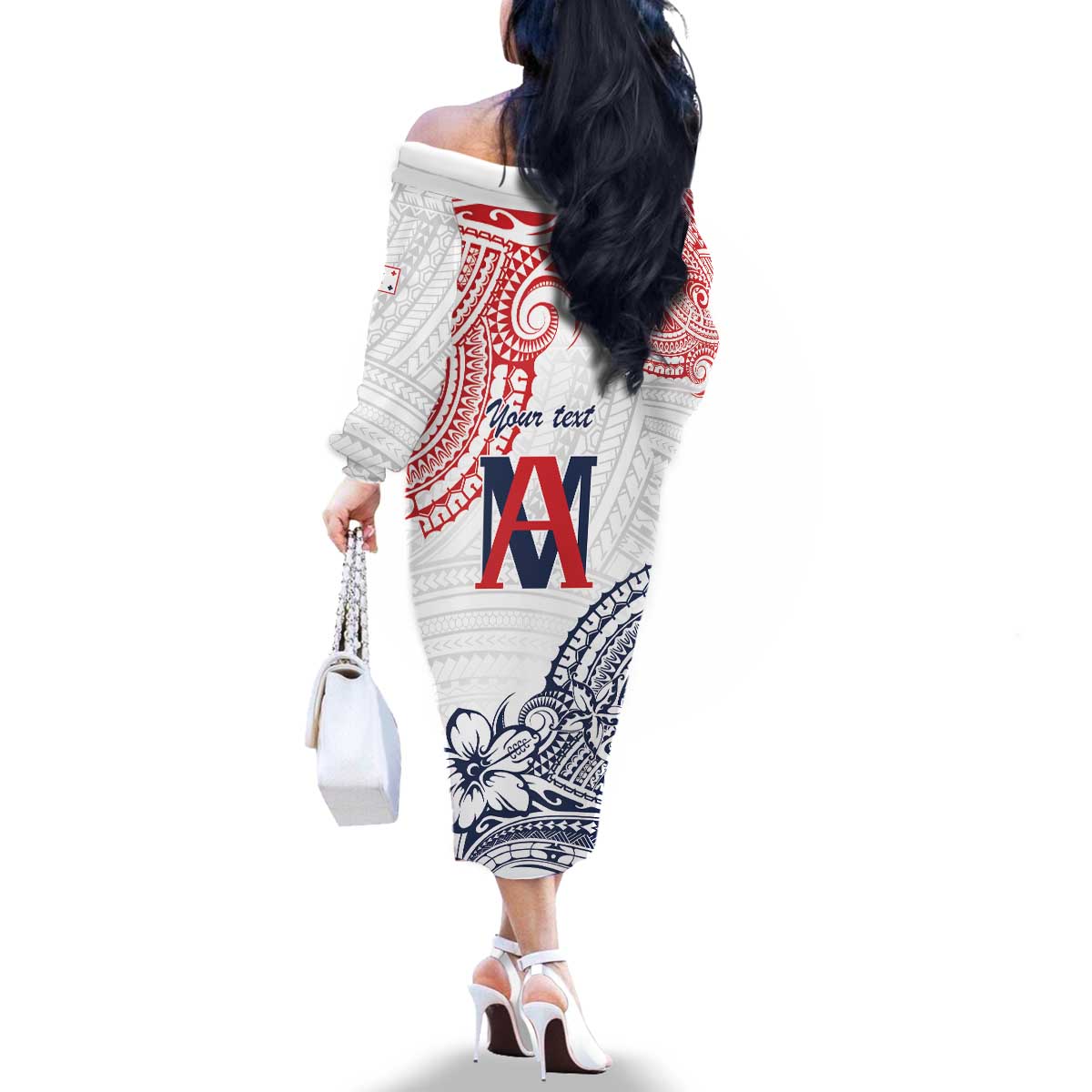 Kingdom of Uvea 1842-1860 Personalized Family Matching Off The Shoulder Long Sleeve Dress and Hawaiian Shirt Wallis and Futuna Polynesian Tribal Pattern LT9 - Polynesian Pride