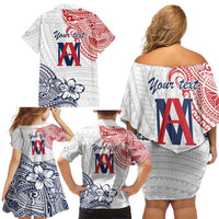 Kingdom of Uvea 1842-1860 Personalized Family Matching Off Shoulder Short Dress and Hawaiian Shirt Wallis and Futuna Polynesian Tribal Pattern LT9 - Polynesian Pride
