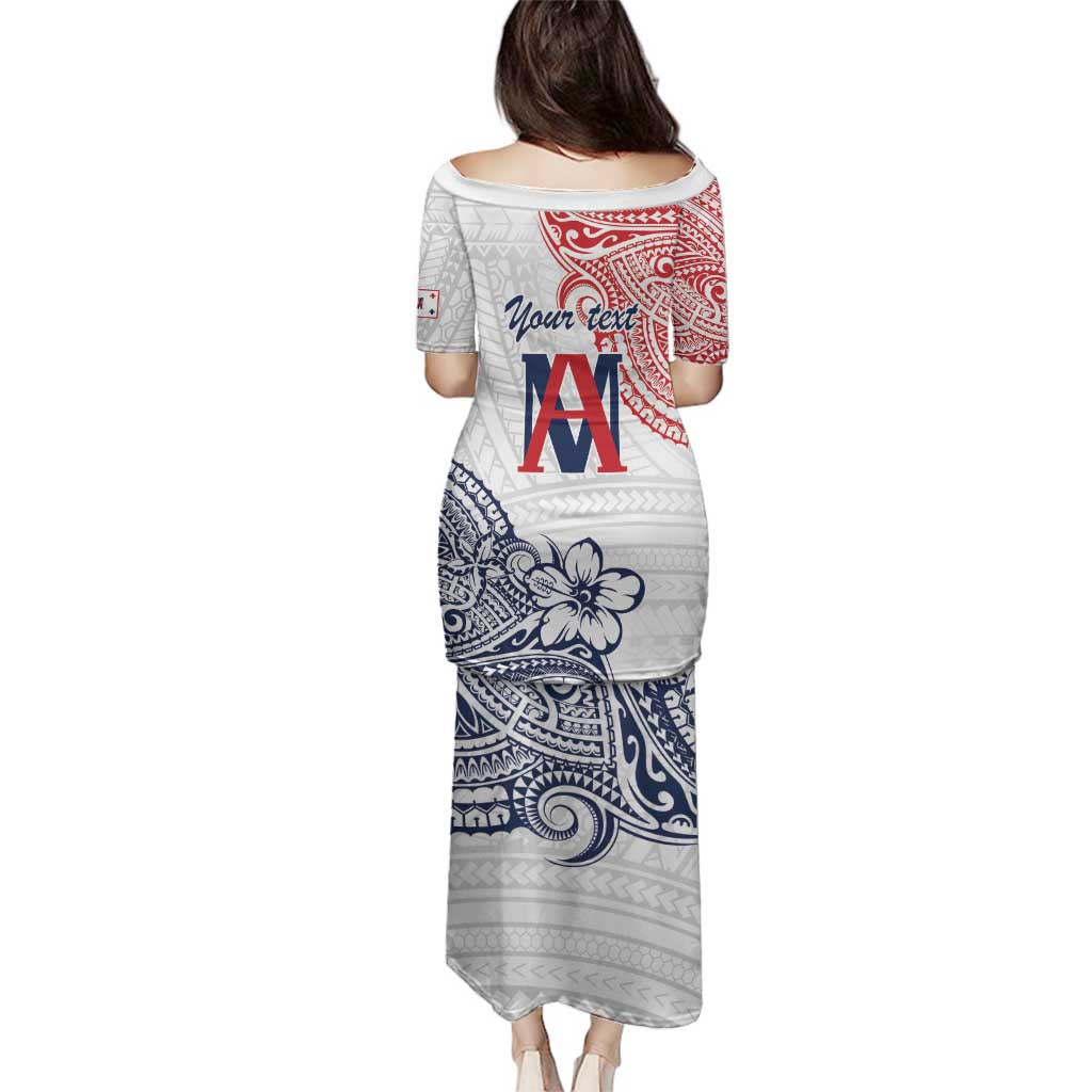 Kingdom of Uvea 1842-1860 Personalized Family Matching Puletasi and Hawaiian Shirt Wallis and Futuna Polynesian Tribal Pattern LT9 - Polynesian Pride