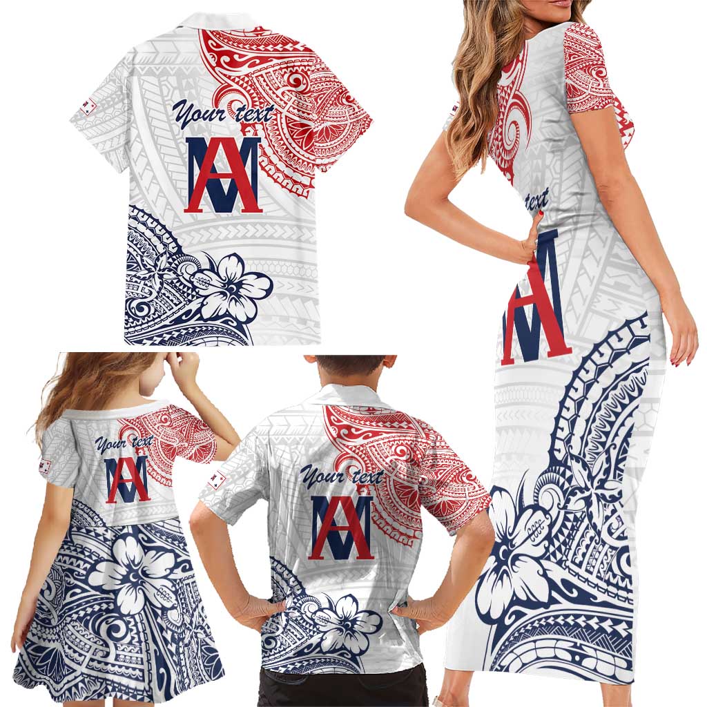 Kingdom of Uvea 1842-1860 Personalized Family Matching Short Sleeve Bodycon Dress and Hawaiian Shirt Wallis and Futuna Polynesian Tribal Pattern LT9 - Polynesian Pride
