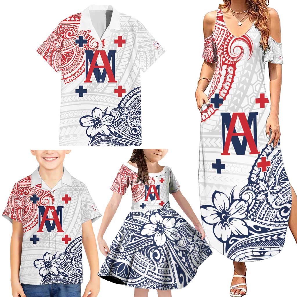 Kingdom of Uvea 1842-1860 Personalized Family Matching Summer Maxi Dress and Hawaiian Shirt Wallis and Futuna Polynesian Tribal Pattern LT9 - Polynesian Pride