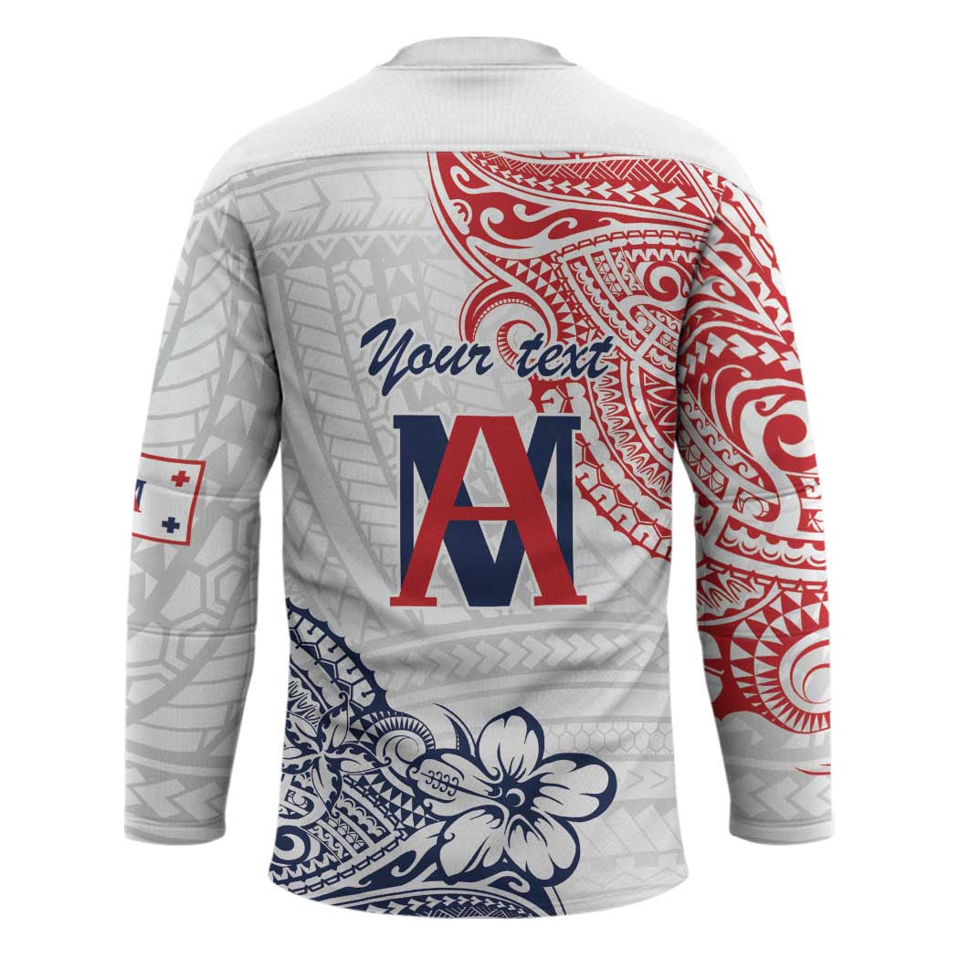Kingdom of Uvea 1842-1860 Personalized Hockey Jersey Wallis and Futuna Polynesian Tribal Pattern - Polynesian Pride