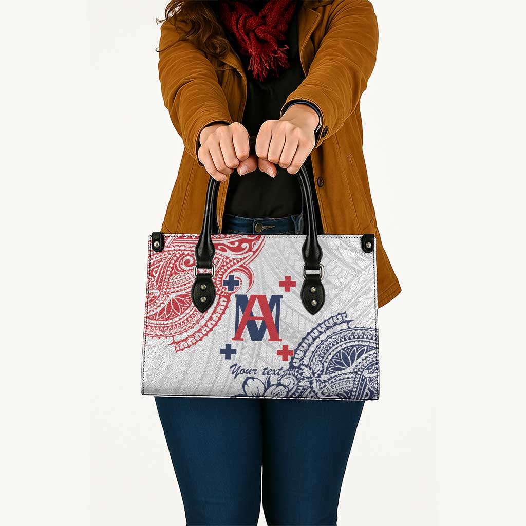 Kingdom of Uvea 1842-1860 Personalized Leather Bag Wallis and Futuna Polynesian Tribal Pattern LT9 - Polynesian Pride
