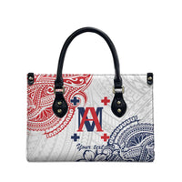 Kingdom of Uvea 1842-1860 Personalized Leather Bag Wallis and Futuna Polynesian Tribal Pattern LT9 - Polynesian Pride