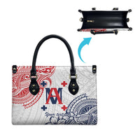 Kingdom of Uvea 1842-1860 Personalized Leather Bag Wallis and Futuna Polynesian Tribal Pattern LT9 - Polynesian Pride