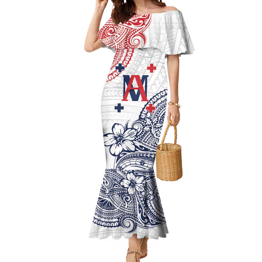 Kingdom of Uvea 1842-1860 Personalized Mermaid Dress Wallis and Futuna Polynesian Tribal Pattern