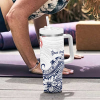 Kingdom of Uvea 1842-1860 Personalized Tumbler With Handle Wallis and Futuna Polynesian Tribal Pattern