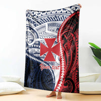 Kingdom of Uvea 1860-1886 Personalized Blanket Wallis and Futuna Polynesian Tribal Pattern LT9 - Polynesian Pride