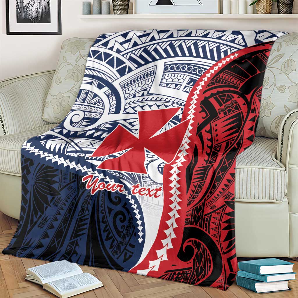 Kingdom of Uvea 1860-1886 Personalized Blanket Wallis and Futuna Polynesian Tribal Pattern LT9 - Polynesian Pride