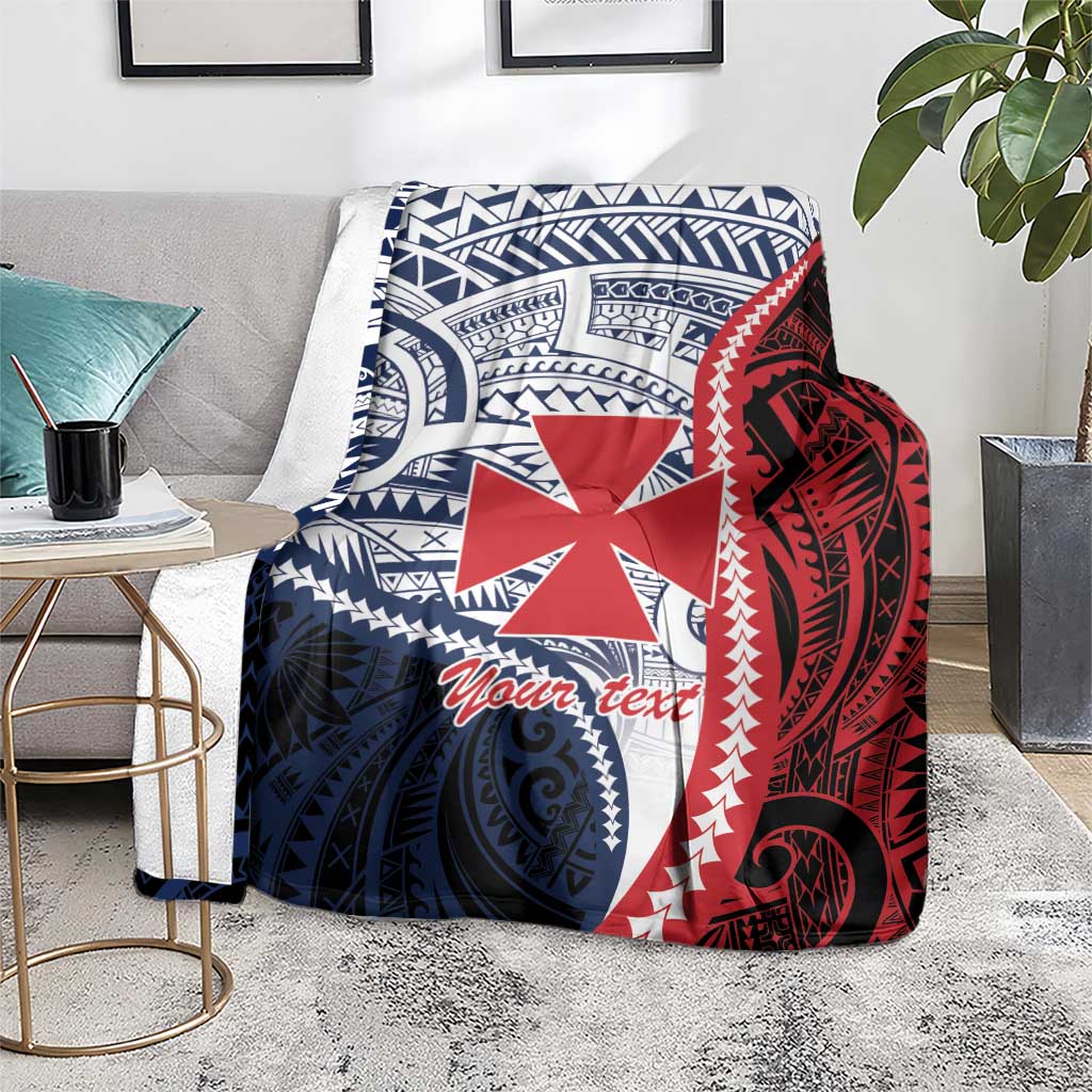 Kingdom of Uvea 1860-1886 Personalized Blanket Wallis and Futuna Polynesian Tribal Pattern LT9 - Polynesian Pride