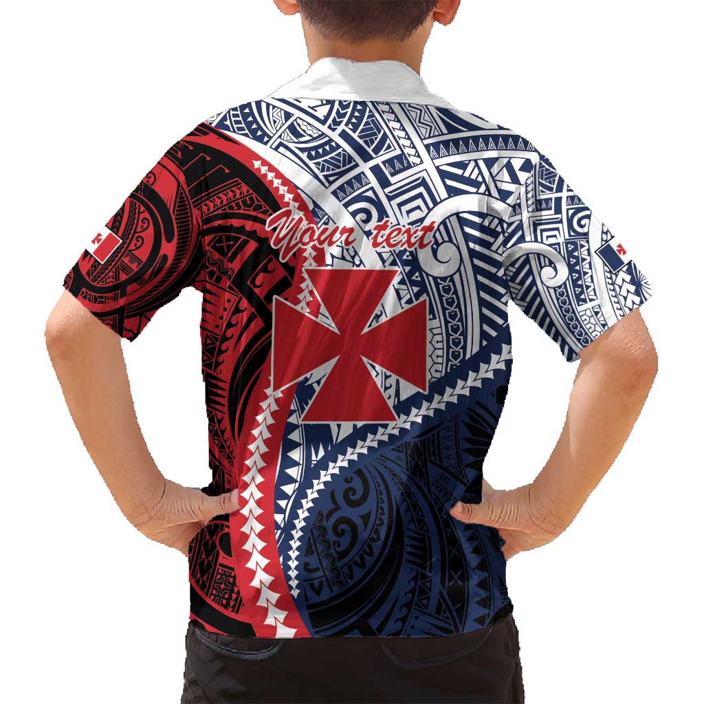 Kingdom of Uvea 1860-1886 Personalized Family Matching Off Shoulder Maxi Dress and Hawaiian Shirt Wallis and Futuna Polynesian Tribal Pattern LT9 - Polynesian Pride