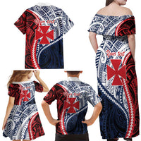 Kingdom of Uvea 1860-1886 Personalized Family Matching Off Shoulder Maxi Dress and Hawaiian Shirt Wallis and Futuna Polynesian Tribal Pattern LT9 - Polynesian Pride