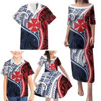 Kingdom of Uvea 1860-1886 Personalized Family Matching Puletasi and Hawaiian Shirt Wallis and Futuna Polynesian Tribal Pattern LT9 - Polynesian Pride