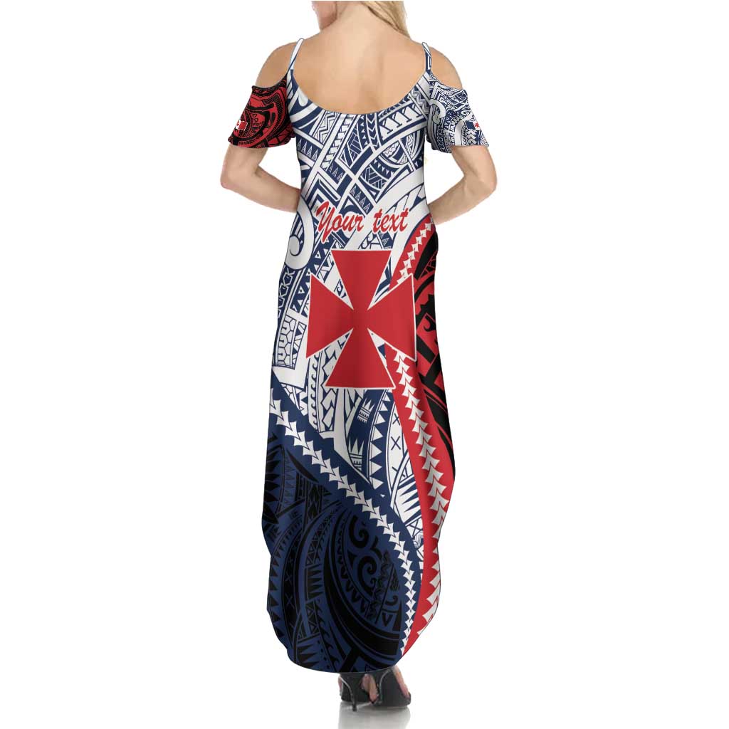 Kingdom of Uvea 1860-1886 Personalized Family Matching Summer Maxi Dress and Hawaiian Shirt Wallis and Futuna Polynesian Tribal Pattern LT9 - Polynesian Pride