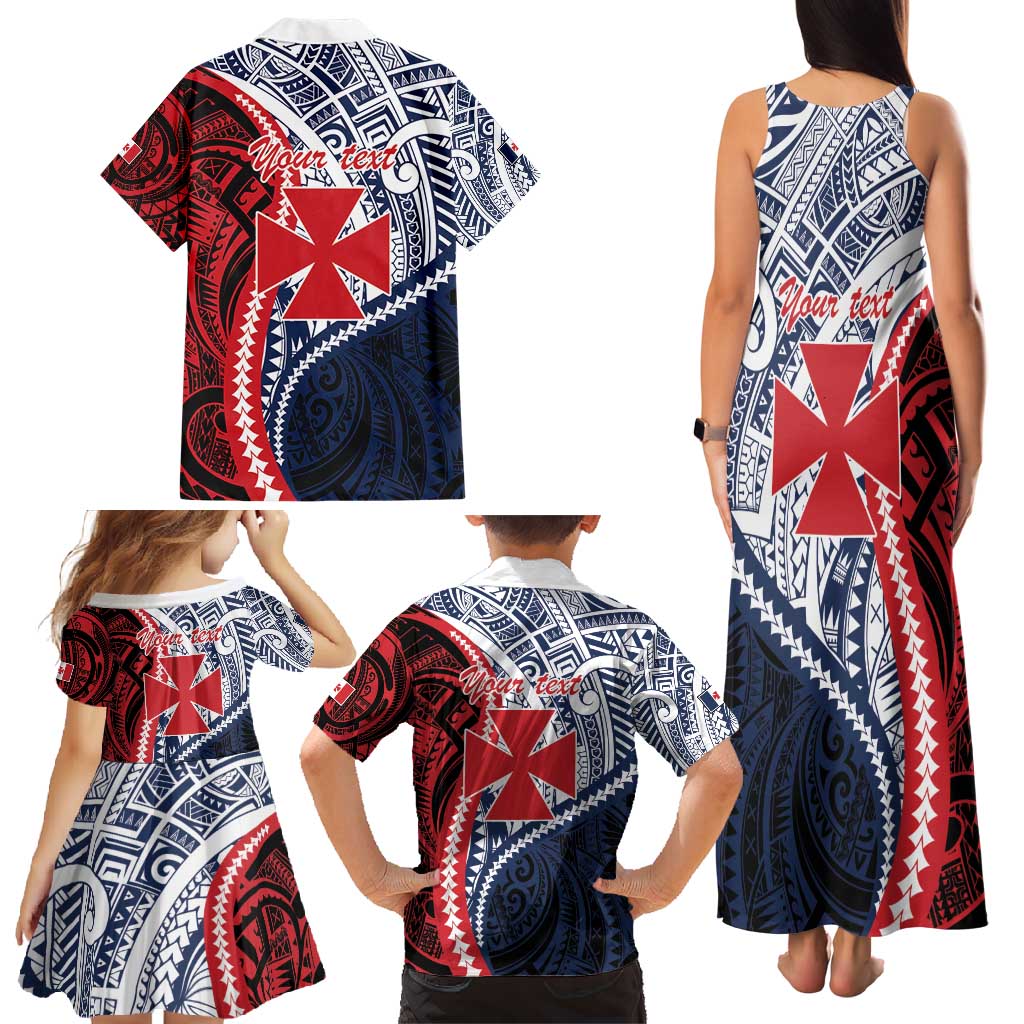Kingdom of Uvea 1860-1886 Personalized Family Matching Tank Maxi Dress and Hawaiian Shirt Wallis and Futuna Polynesian Tribal Pattern LT9 - Polynesian Pride