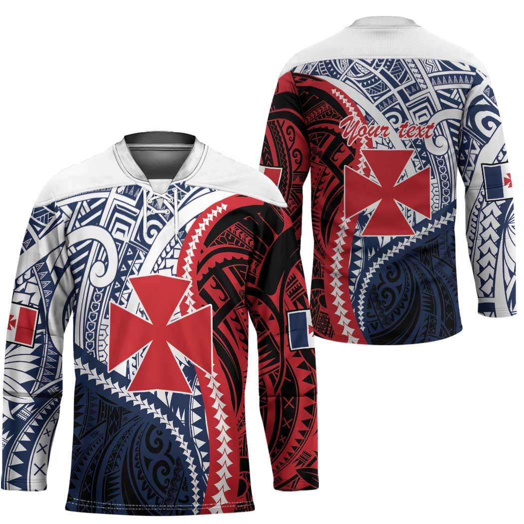 Kingdom of Uvea 1860-1886 Personalized Hockey Jersey Wallis and Futuna Polynesian Tribal Pattern - Polynesian Pride