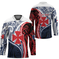 Kingdom of Uvea 1860-1886 Personalized Hockey Jersey Wallis and Futuna Polynesian Tribal Pattern - Polynesian Pride