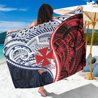 Kingdom of Uvea 1860-1886 Personalized Sarong Wallis and Futuna Polynesian Tribal Pattern LT9 One Size 44 x 66 inches Red - Polynesian Pride