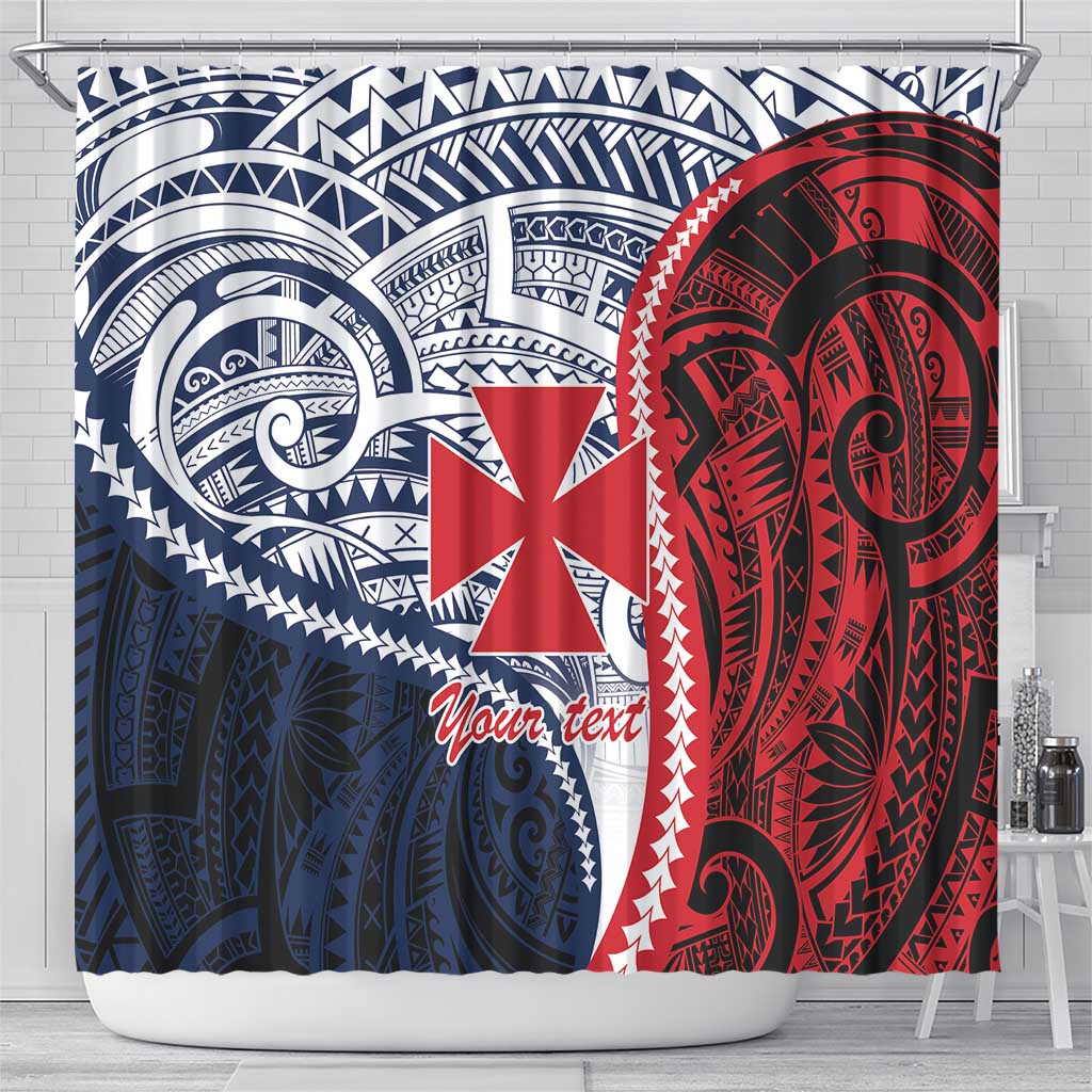 Kingdom of Uvea 1860-1886 Personalized Shower Curtain Wallis and Futuna Polynesian Tribal Pattern LT9 - Polynesian Pride