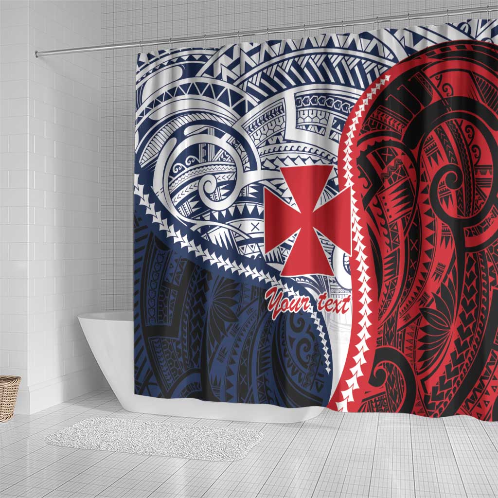 Kingdom of Uvea 1860-1886 Personalized Shower Curtain Wallis and Futuna Polynesian Tribal Pattern LT9 - Polynesian Pride