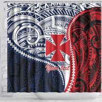 Kingdom of Uvea 1860-1886 Personalized Shower Curtain Wallis and Futuna Polynesian Tribal Pattern LT9 - Polynesian Pride