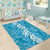 Hawaiian Lei Day Area Rug Blue Hibiscus Flowers Lei Art