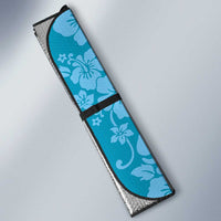 Hawaiian Lei Day Auto Sun Shade Blue Hibiscus Flowers Lei Art LT9 - Polynesian Pride