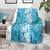 Hawaiian Lei Day Blanket Blue Hibiscus Flowers Lei Art