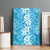 Hawaiian Lei Day Canvas Wall Art Blue Hibiscus Flowers Lei Art