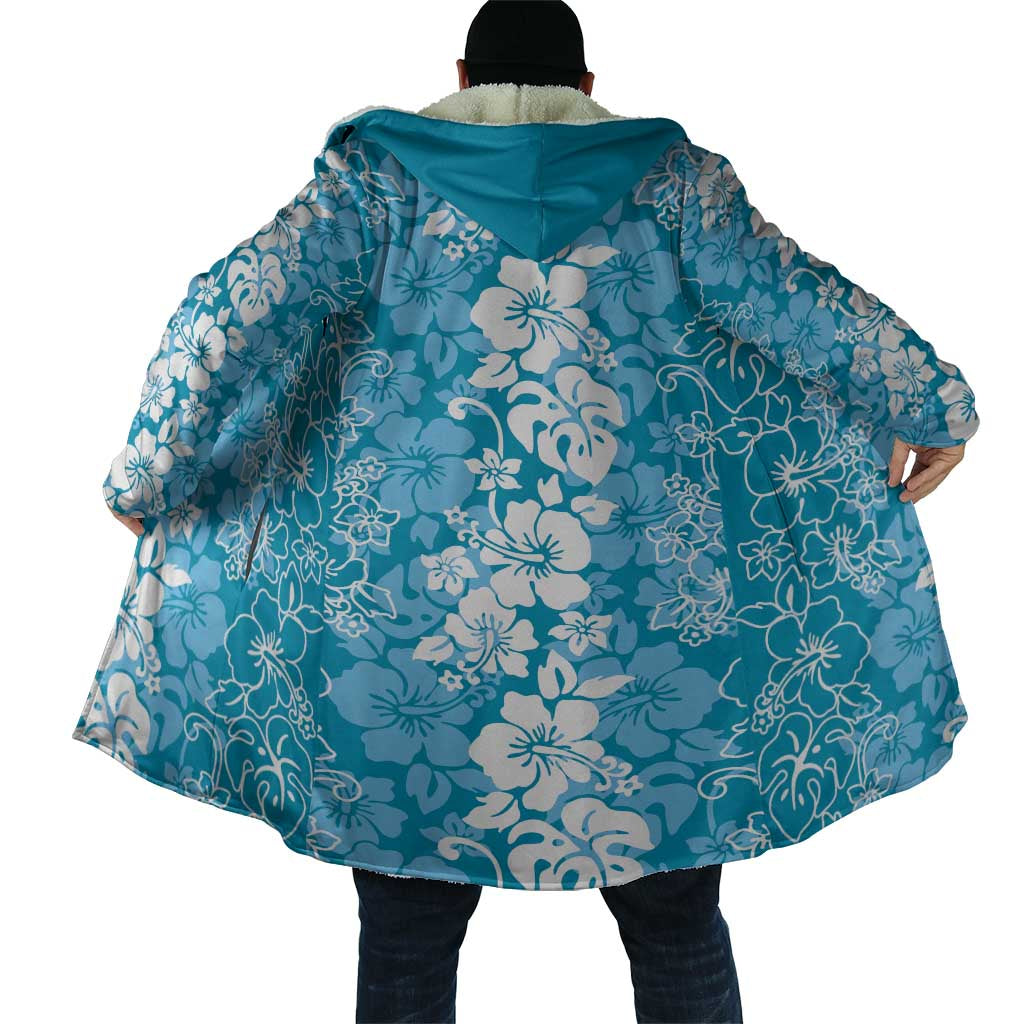 Hawaiian Lei Day Cloak Blue Hibiscus Flowers Lei Art LT9 - Polynesian Pride
