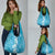 Hawaiian Lei Day Grocery Bag Blue Hibiscus Flowers Lei Art