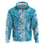 Hawaiian Lei Day Hoodie Blue Hibiscus Flowers Lei Art