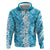 Hawaiian Lei Day Hoodie Blue Hibiscus Flowers Lei Art