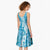 Hawaiian Lei Day Midi Dress Blue Hibiscus Flowers Lei Art - Polynesian Pride