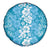 Hawaiian Lei Day Spare Tire Cover Blue Hibiscus Flowers Lei Art