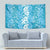 Hawaiian Lei Day Tapestry Blue Hibiscus Flowers Lei Art