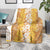 Hawaiian Lei Day Blanket Gold Hibiscus Flowers Lei Art