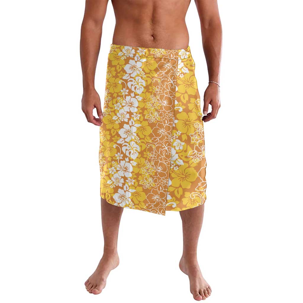 Hawaiian Lei Day Lavalava Gold Hibiscus Flowers Lei Art