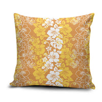 Hawaiian Lei Day Pillow Cover Gold Hibiscus Flowers Lei Art LT9 Gold - Polynesian Pride