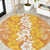 Hawaiian Lei Day Round Carpet Gold Hibiscus Flowers Lei Art