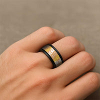 Hawaiian Lei Day Spinner Ring Gold Hibiscus Flowers Lei Art - Polynesian Pride